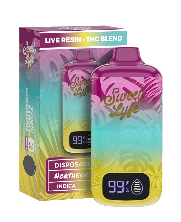 7.5ML Disposable - Live Resin THC Blend - Northern Lights - Indica Sweet Lyfe 7.5ML Disposable - Live Resin THC Blend - Northern Lights - Indica Sweet Lyfe