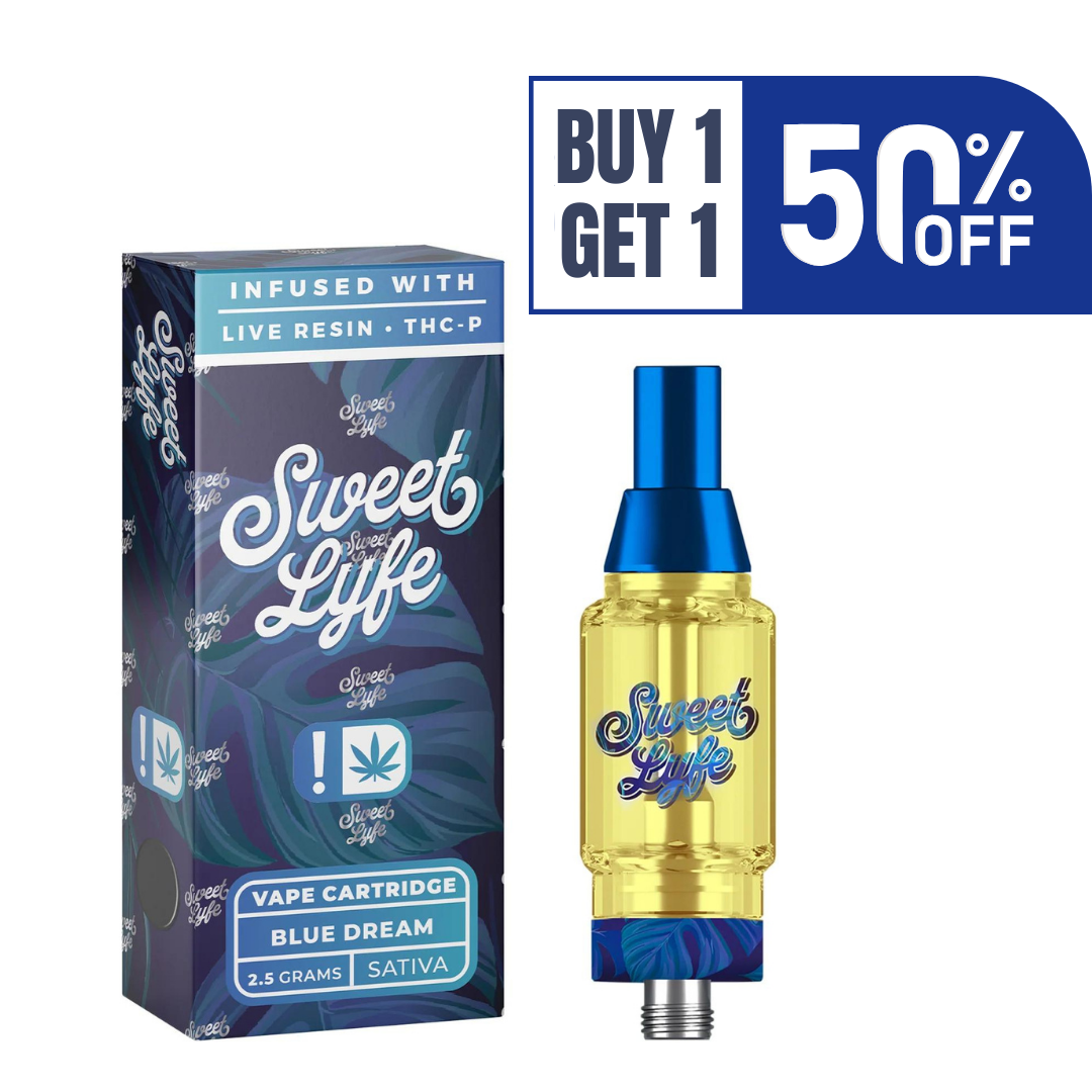 Blue Dream Vape Cartridges - Infused with Live Resin - Sweet Lyfe