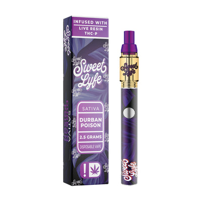 Hemp-derived D8+THCP distillate, Organic Terpenes at Sweet Lyfe Vape Disposable