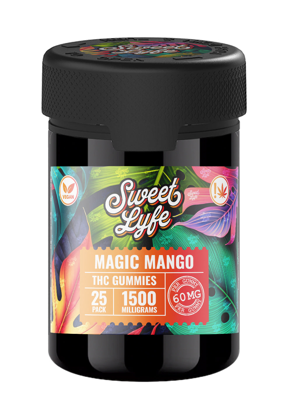 Vegan Gummies 1500 MG THC Blend - 4oz - Magic Mango