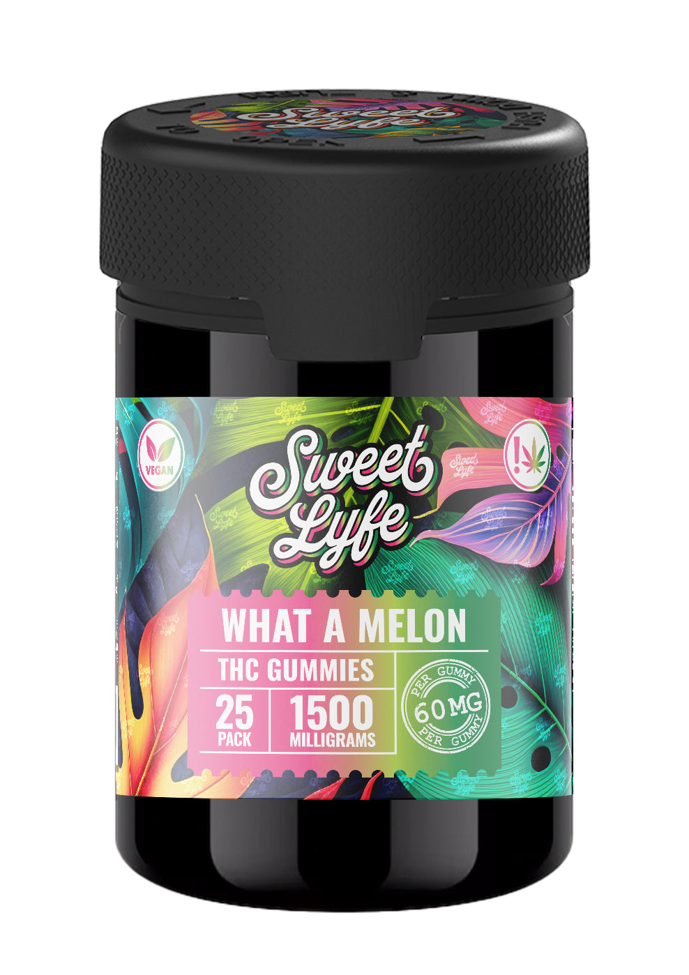 Vegan Gummies 1500 MG THC Blend - 4oz - What A Melon