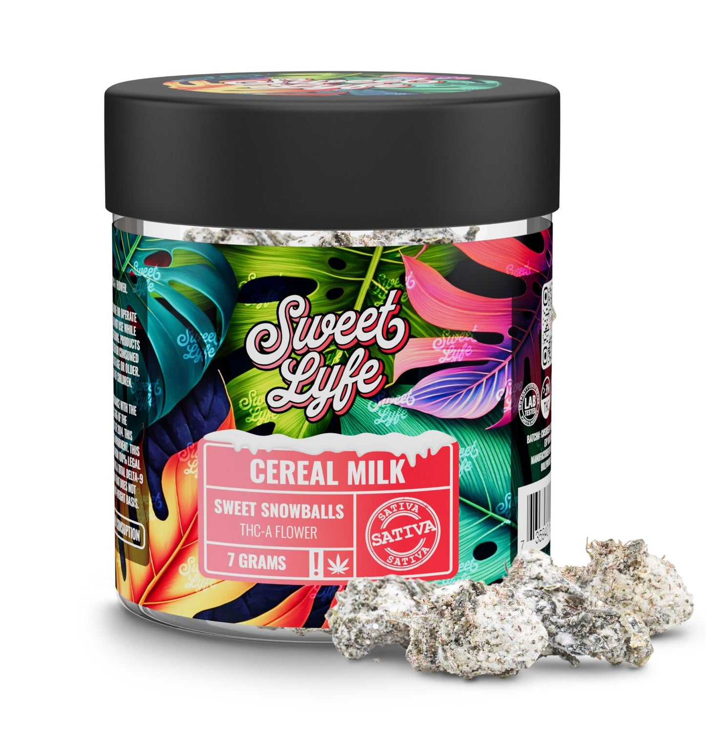 SweetLyfe 7g THC-A Diamond Coated Sweet Snowballs Flowers - Cereal Milk - Sativa