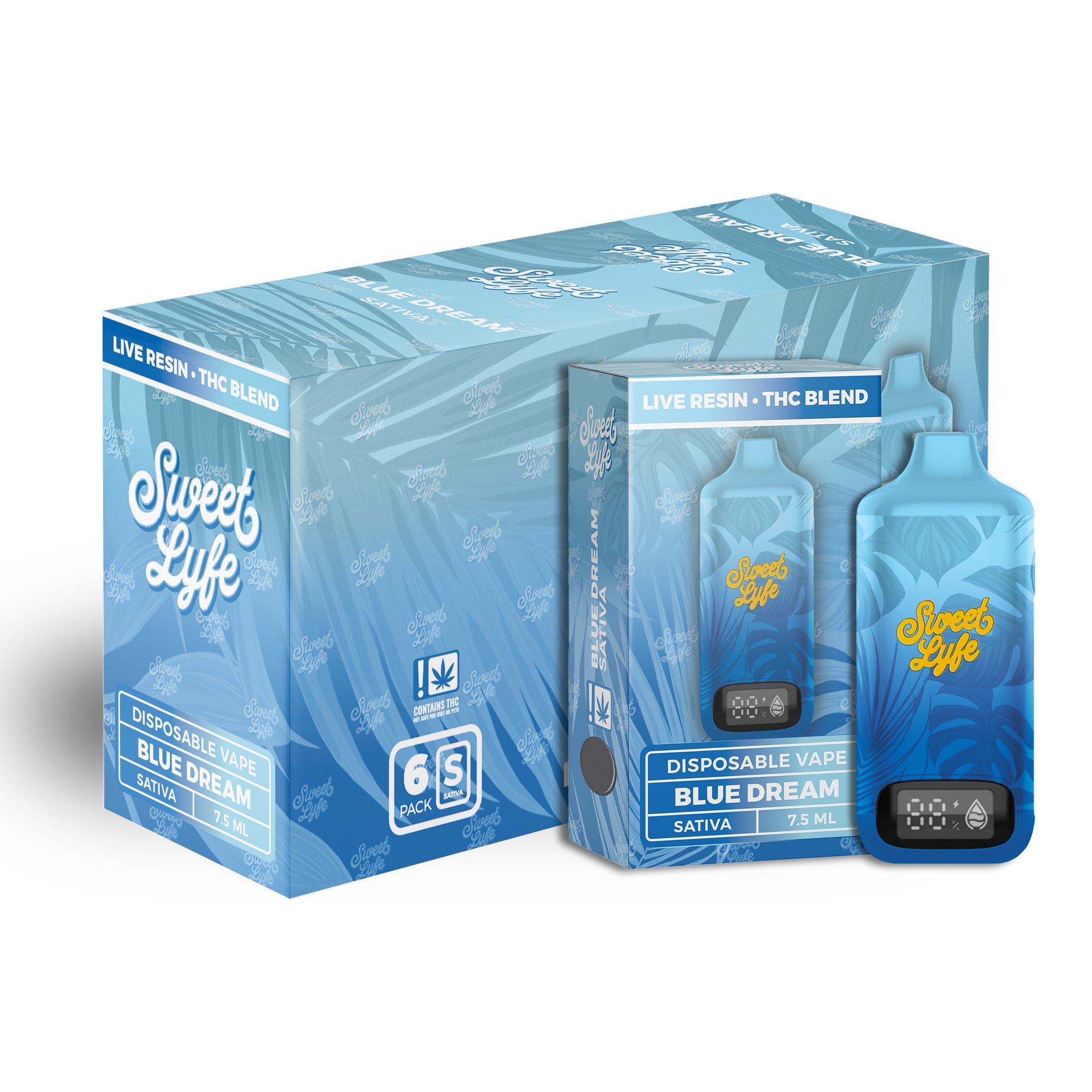 デーヴスウィート！ 7.5ML Disposable - Live Resin • THC Blend - Blue Dream