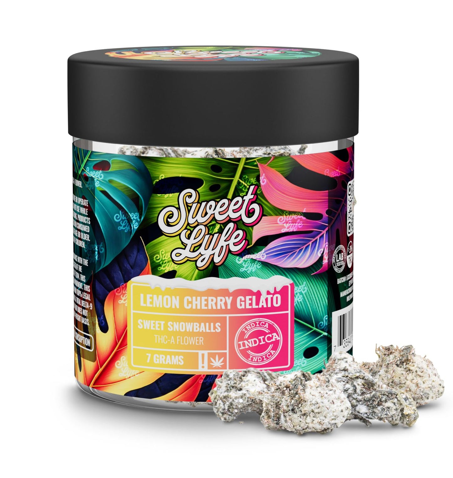 SweetLyfe 7g THC-A Diamond Coated Sweet Snowballs Flowers - Lemon Cherry Gelato - Indica