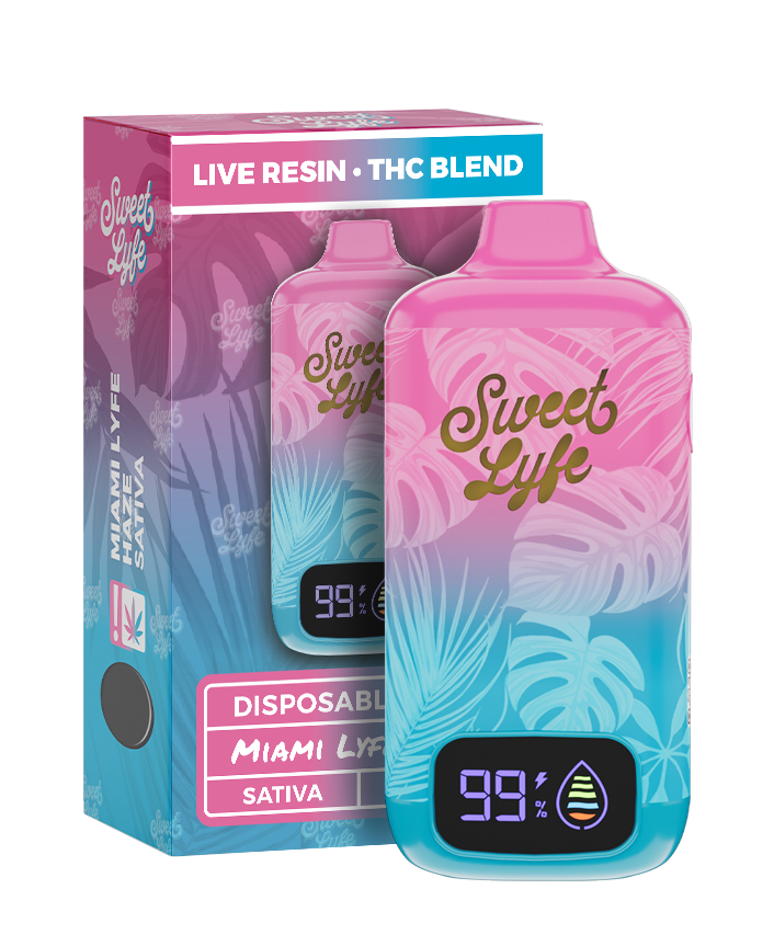 7.5ML Disposable - Live Resin • THC Blend  - Miami Lyfe Haze - Sativa