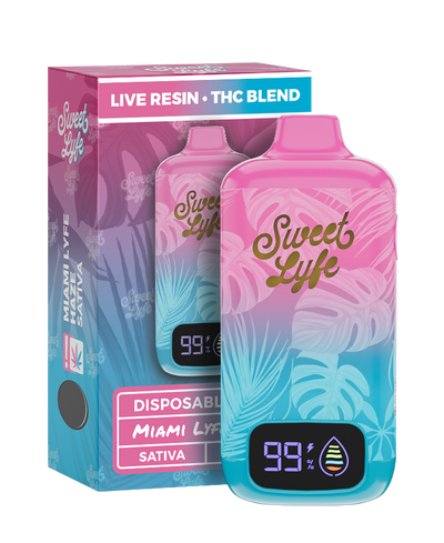 7.5ML Disposable - Live Resin • THC Blend  - Miami Lyfe Haze - Sativa