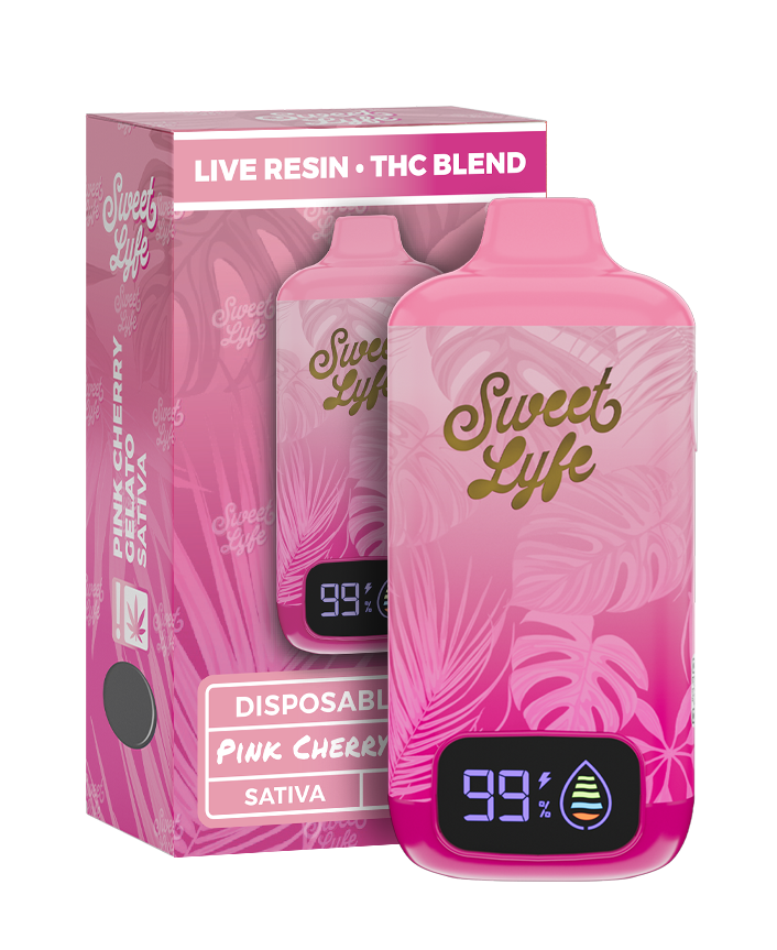 7.5ML Disposable - Live Resin • THC Blend  - Pink Cherry Gelato - Sativa