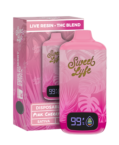 7.5ML Disposable - Live Resin • THC Blend  - Pink Cherry Gelato - Sativa