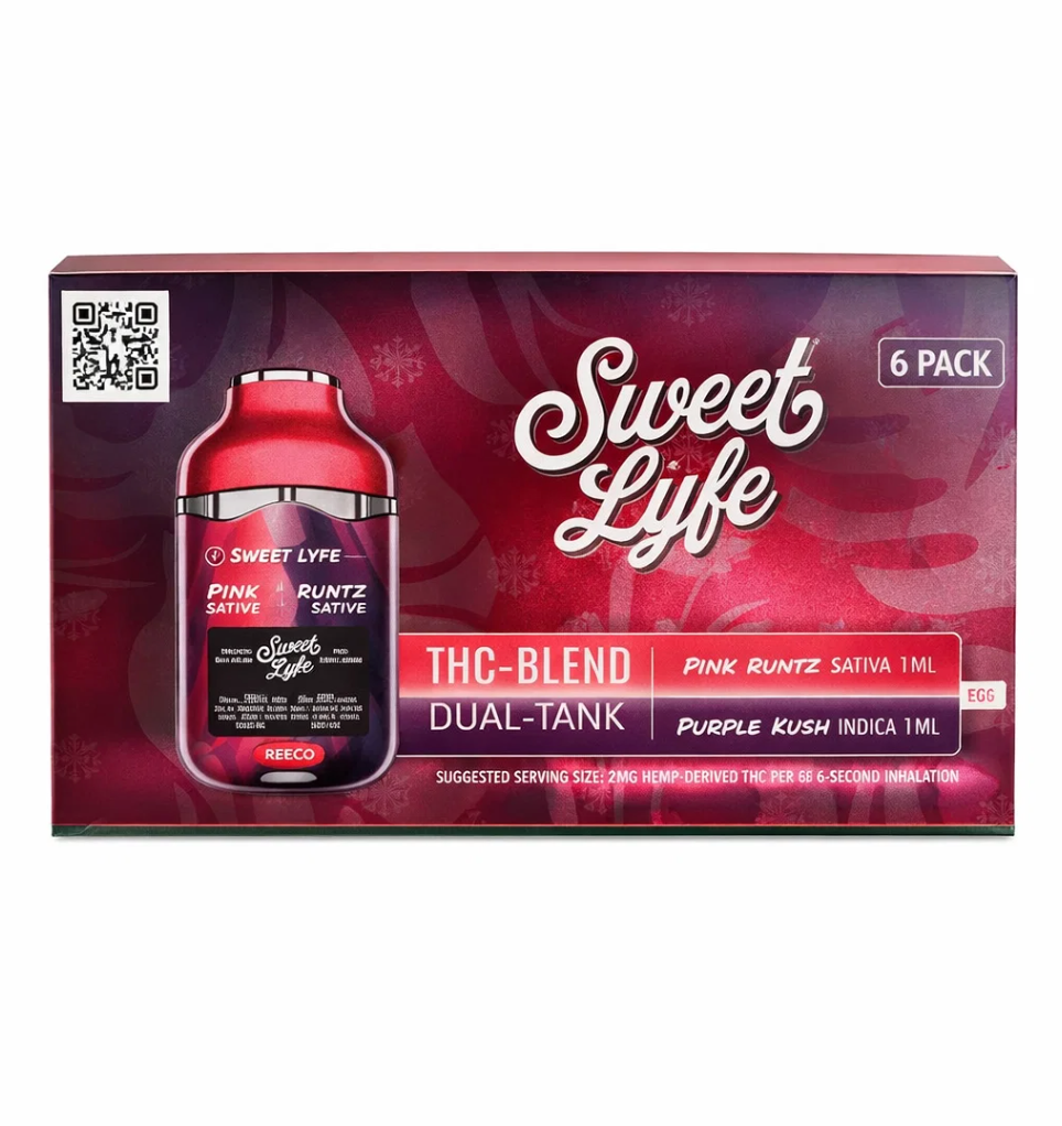 Sweet Lyfe Dual Tank – Pink Runtz x Purple Kush (2ML)