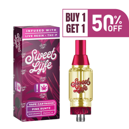 Vape Cartridges 2.5ml Infused with Live Resin + THCP - Pink Runtz - Indica