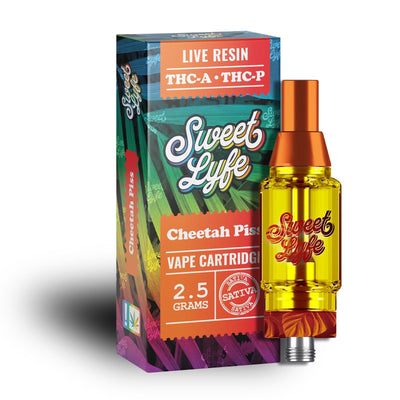 Vape Cartridges 2.5ml Infused with Live Resin THC-A THC-P - Cheetah Piss - Sativa