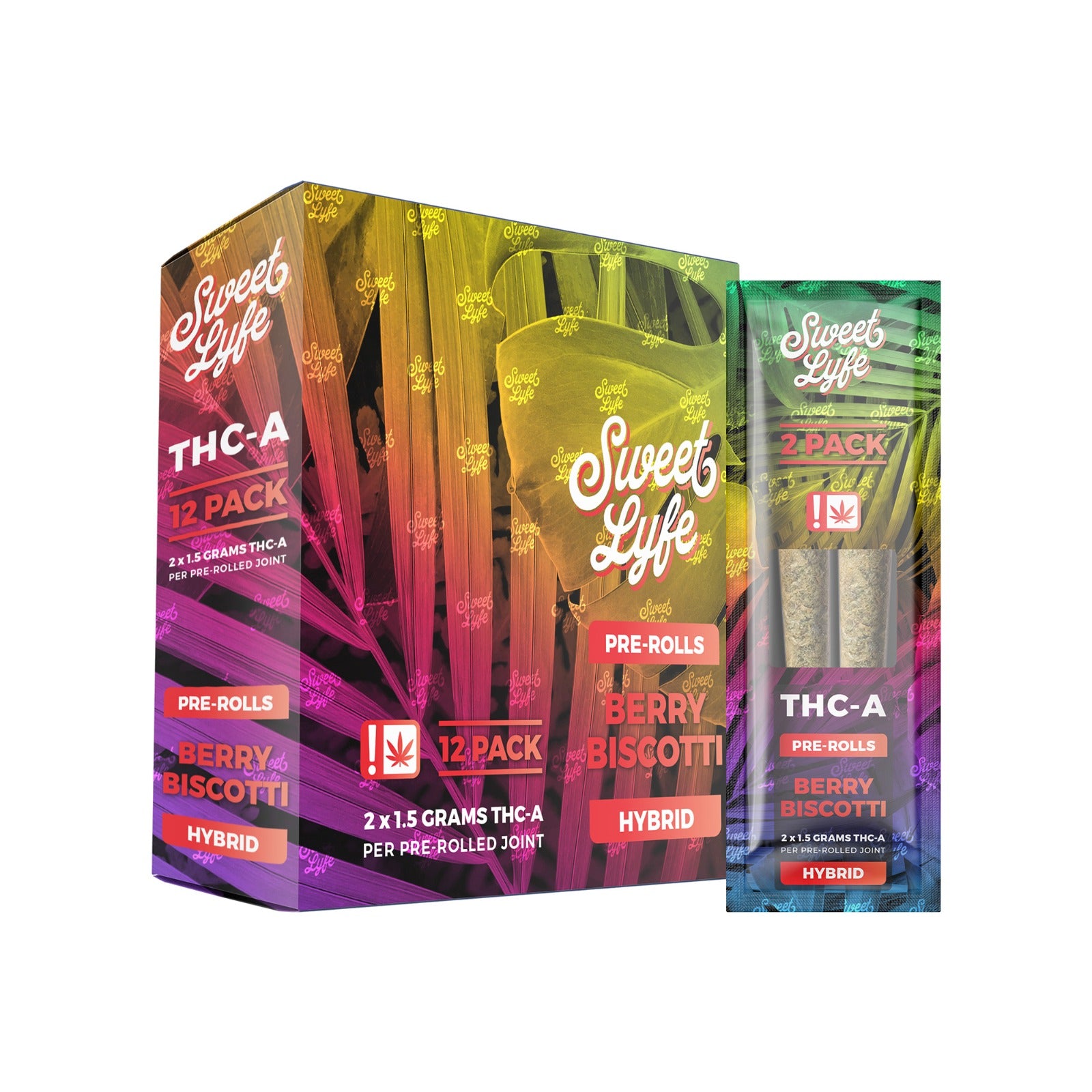 2 Pack Pre-Rolls Joint THC-A|Berry Biscotti - Hybrid