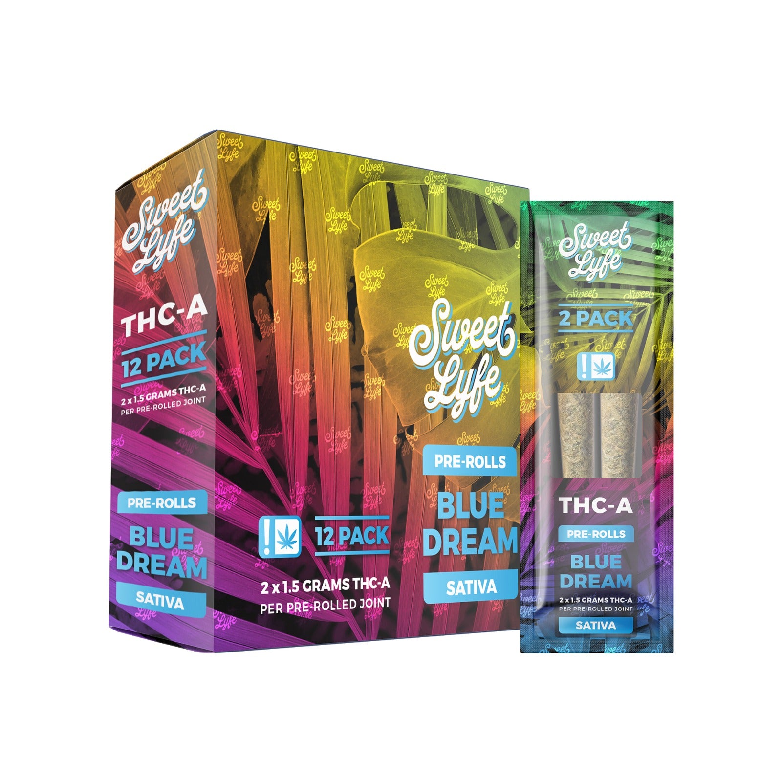 2 Pack Pre-Rolls Joint THC-A|Blue Dream - Sativa