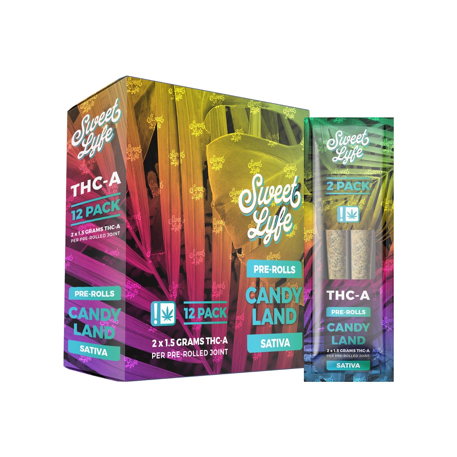 2 Pack Pre-Rolls Joint THC-A|Candy Land- Sativa