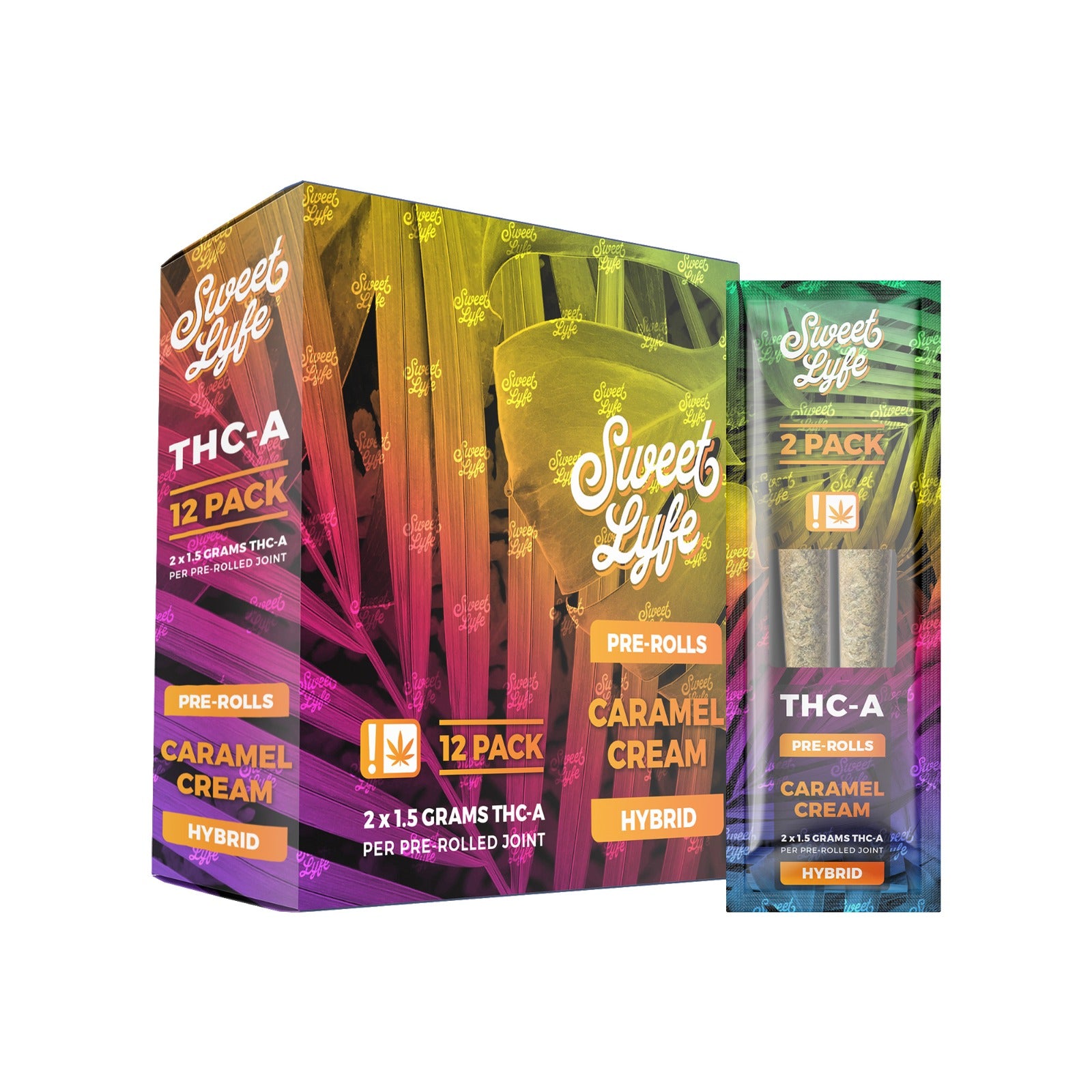 2 Pack Pre-Rolls Joint THC-A|Caramel Cream - Hybrid
