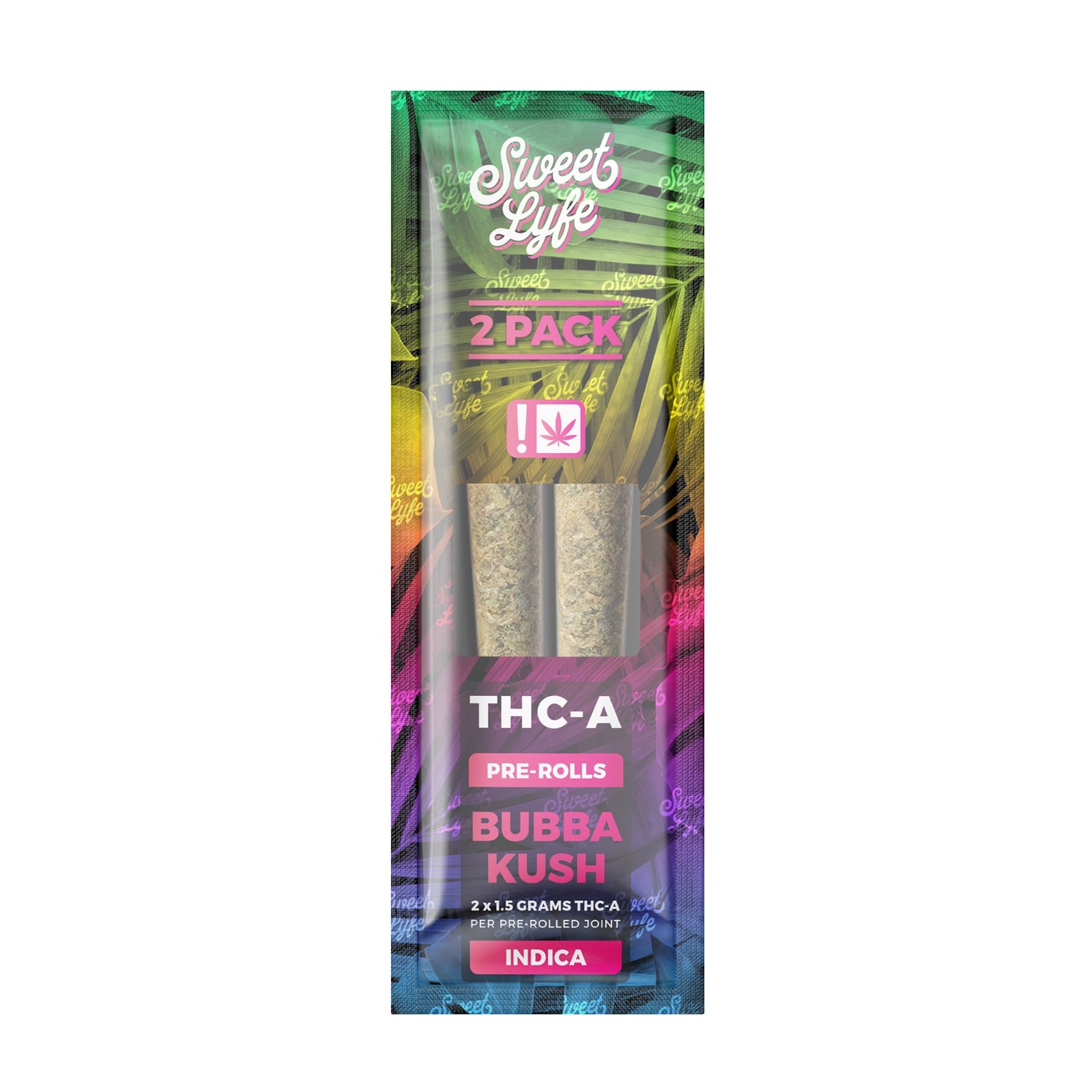 2 Pack Pre-Rolls Joint THC-A|Bubba Kush - Indica