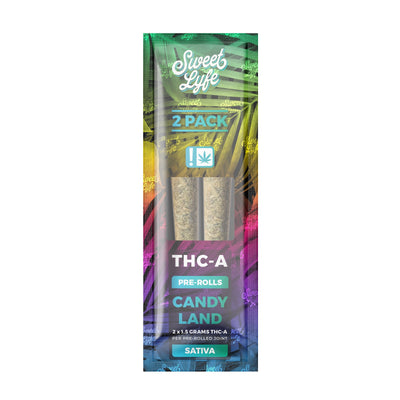 2 Pack Pre-Rolls Joint THC-A | Candy Land- Sativa