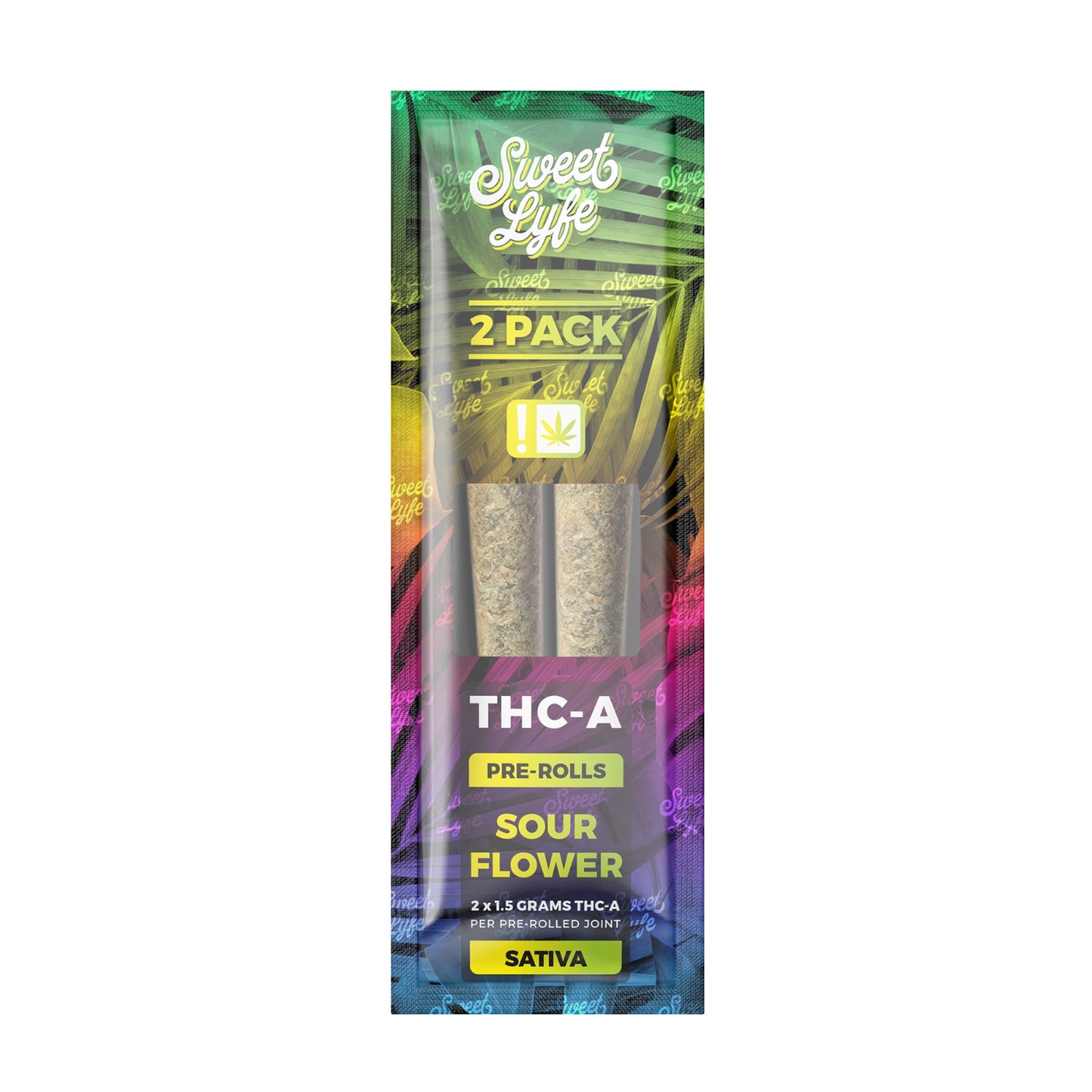 2 Pack Pre-Rolls Joint THC-A | Sour Flower - Sativa