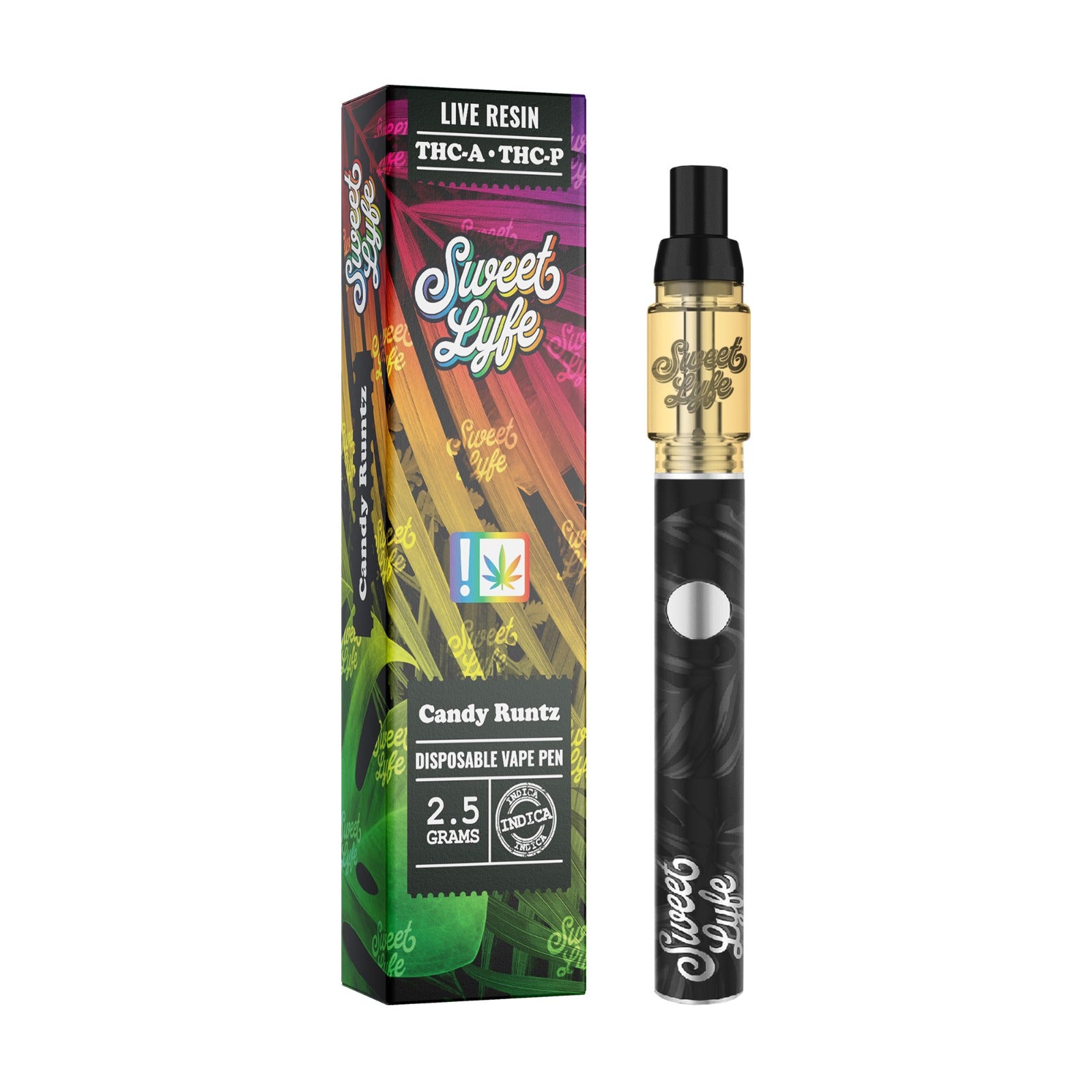 2.5ml Disposable Vape Pen Infused with Live Resin THCA & THCP - Candy Runtz - Hybrid