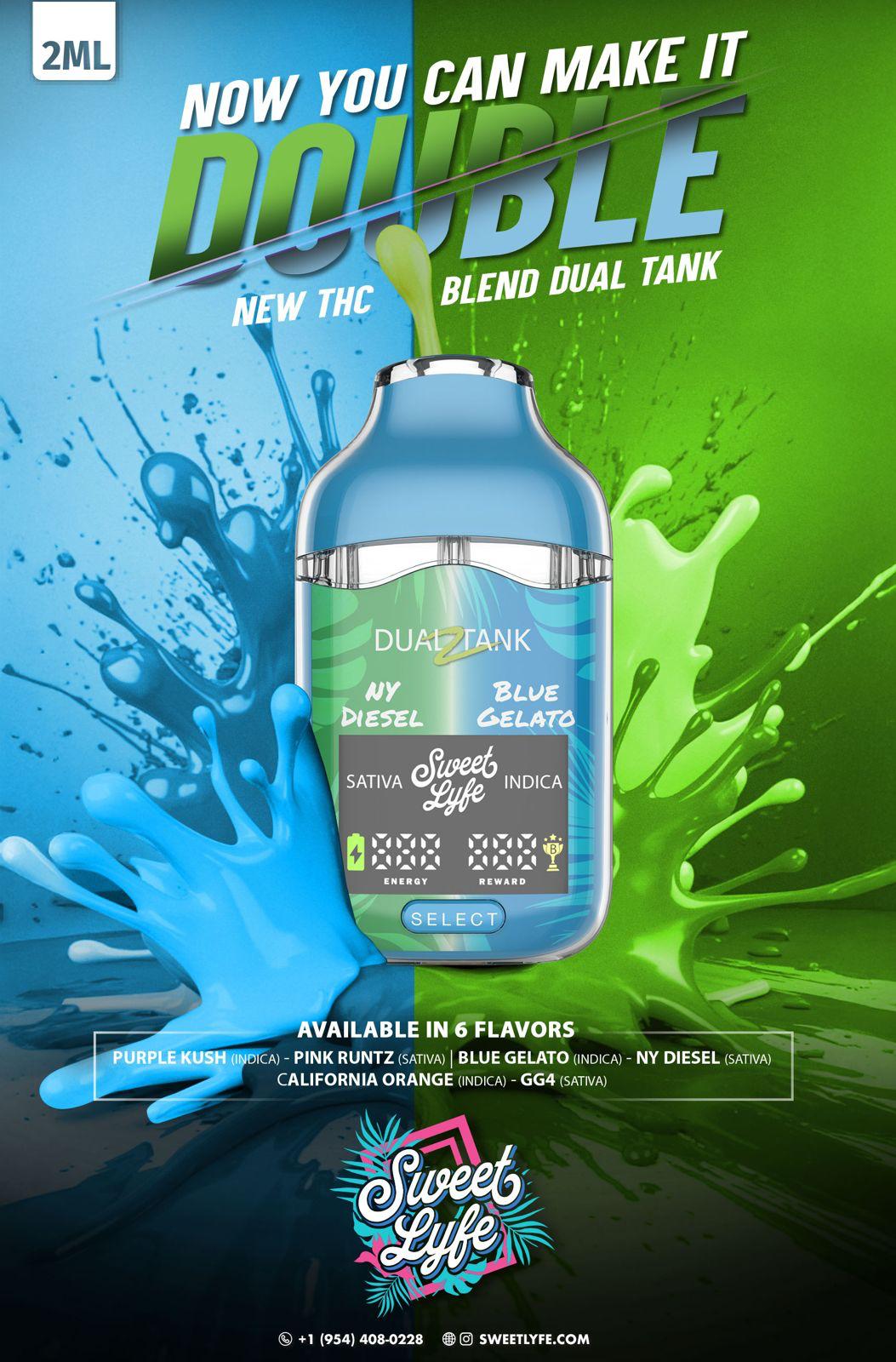 Sweet Lyfe Dual Tank – NY Diesel x Blue Gelato (2ML)