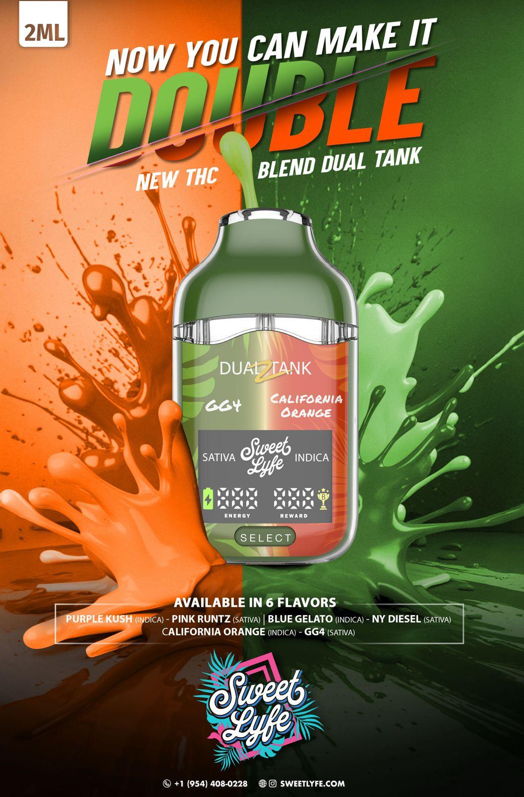 Sweet Lyfe Dual Tank – GG4 x California Orange (2ML)
