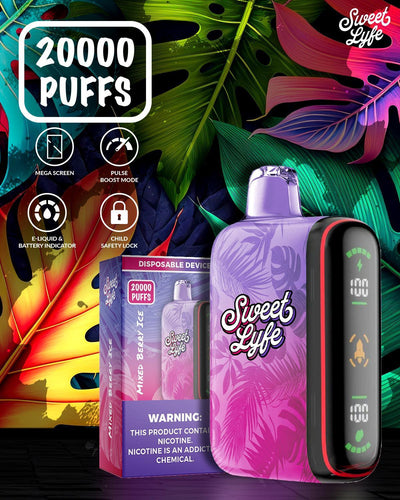 20,000 Puffs Nicotine Vape - Mixed Berry Ice