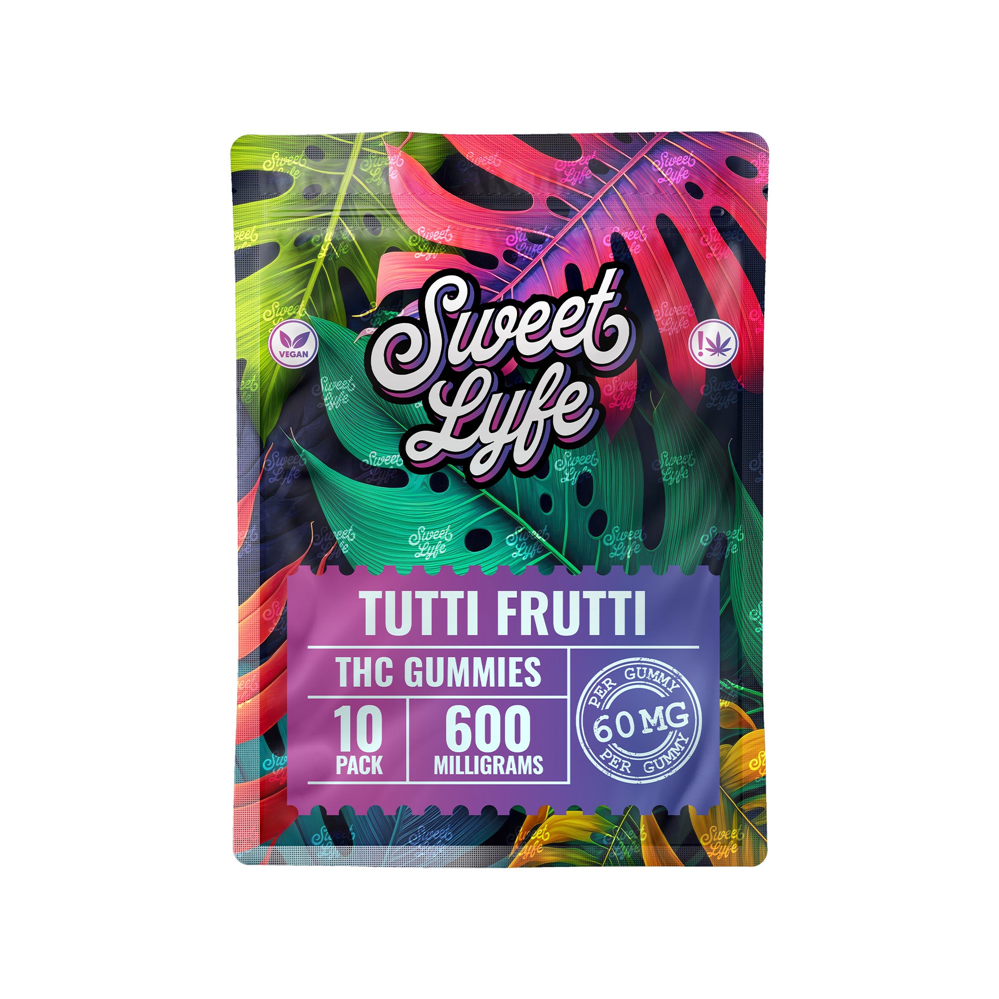 Vegan Gummies 600 MG THC - Bag - Tutti Frutti