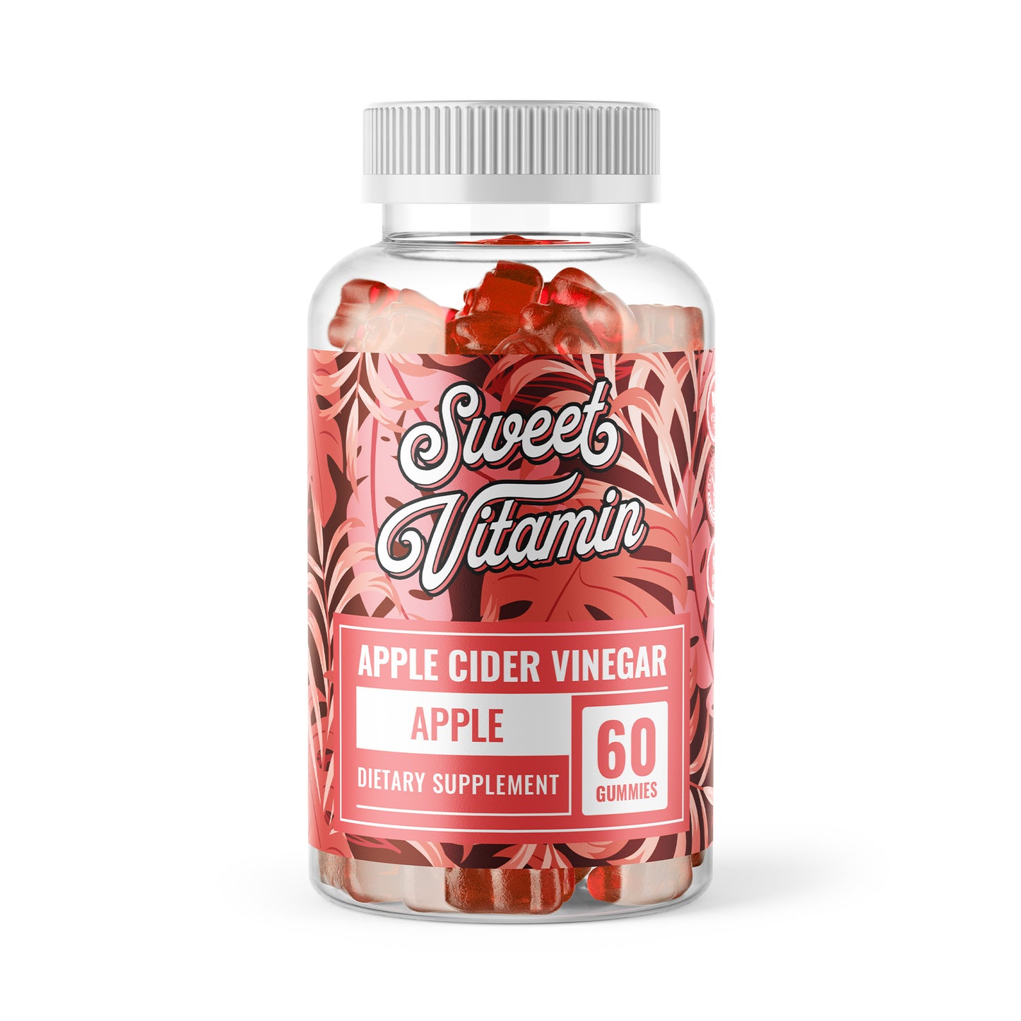 Sweet Vitamin- Apple Cider Vinegar- with Vitamin C,B12 and Spirulina Powder,Apple, 60 ct