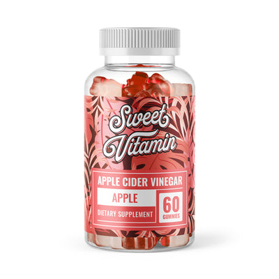 Sweet Vitamin- Apple Cider Vinegar- with Vitamin C,B12 and Spirulina Powder,Apple, 60 ct