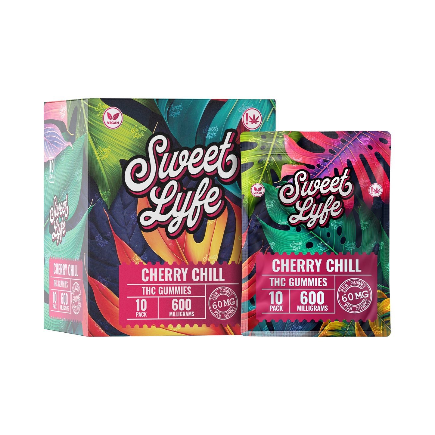 Vegan Gummies 600 MG THC - Bag - Cherry Chill