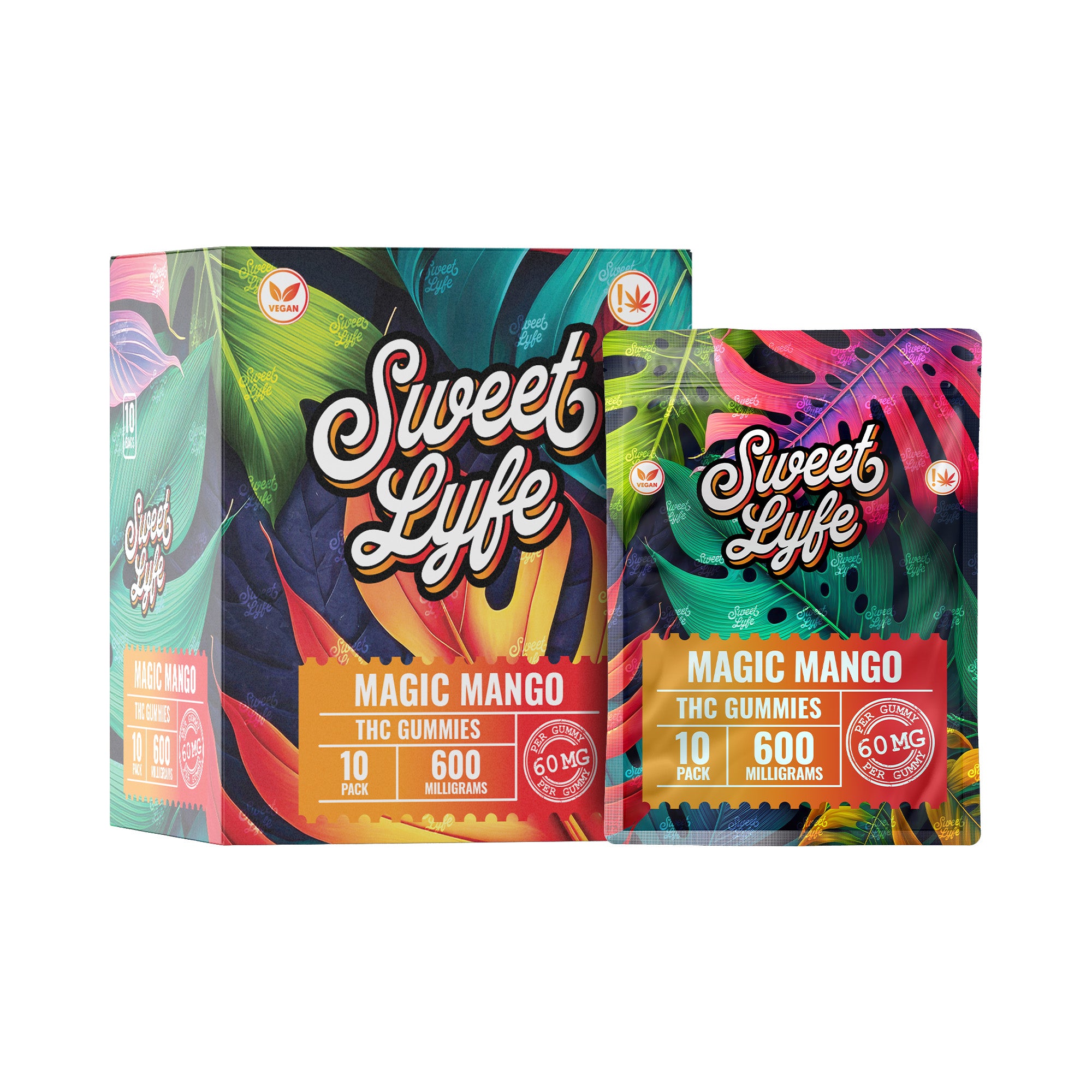 Vegan Gummies 600 MG THC - Bag - Magic Mango