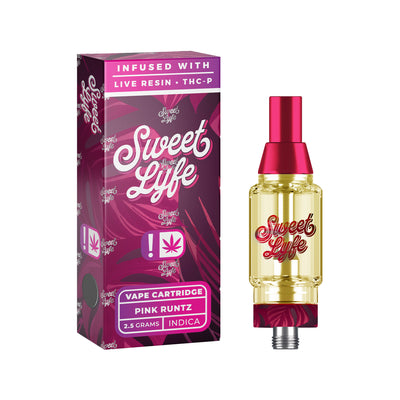 Vape Cartridges 2.5ml Infused with Live Resin + THCP - Pink Runtz - Indica