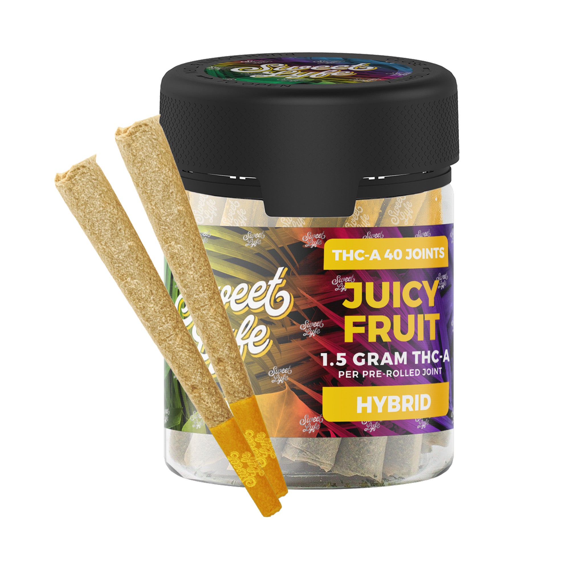 40 Pack of Joints THC-A - 1.5 gram TCH-A Per Joint Juicy Fruit - Hybrid