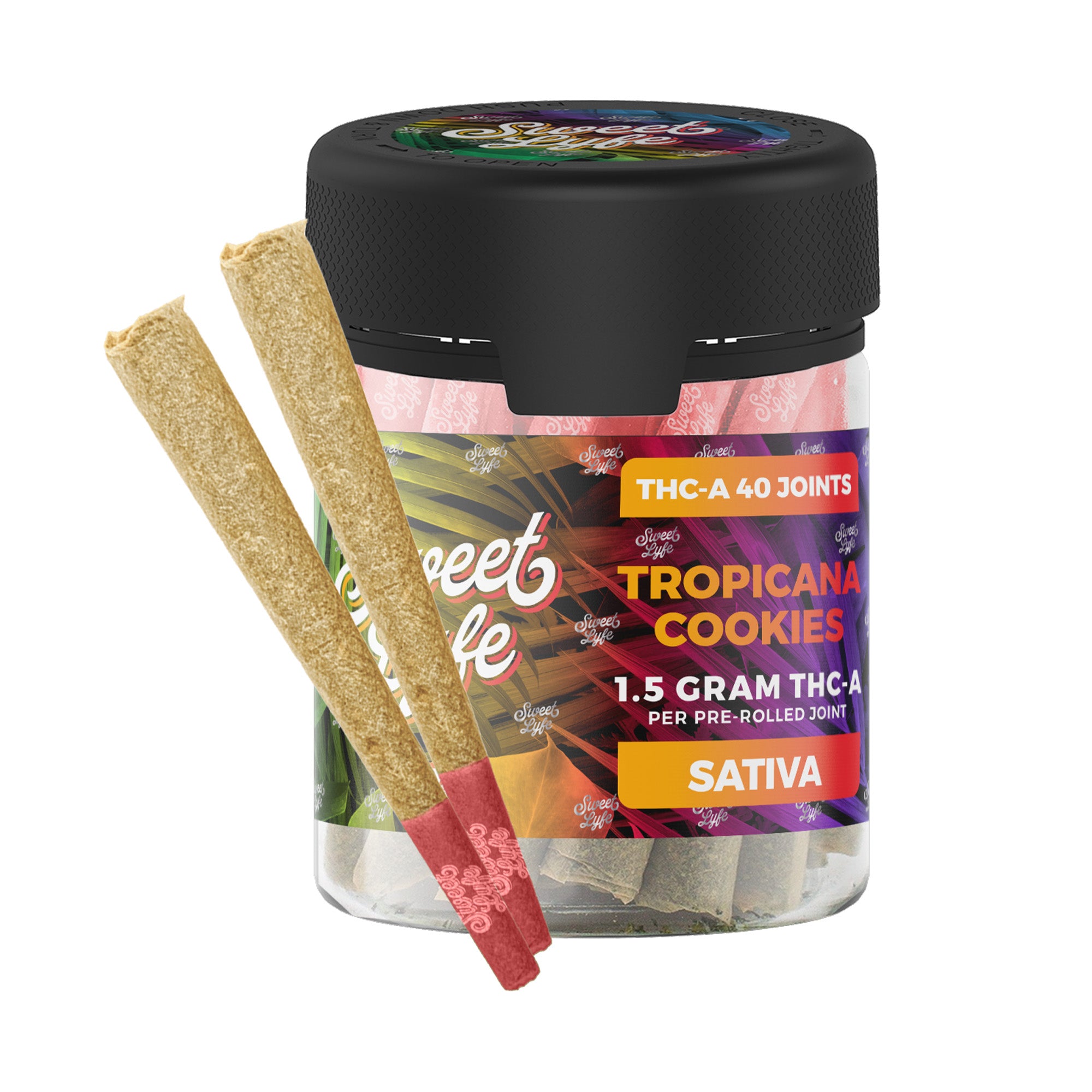 40 Pack of Joints THC-A - 1.5 gram TCH-A Per Joint Tropicana Cookies - Sativa