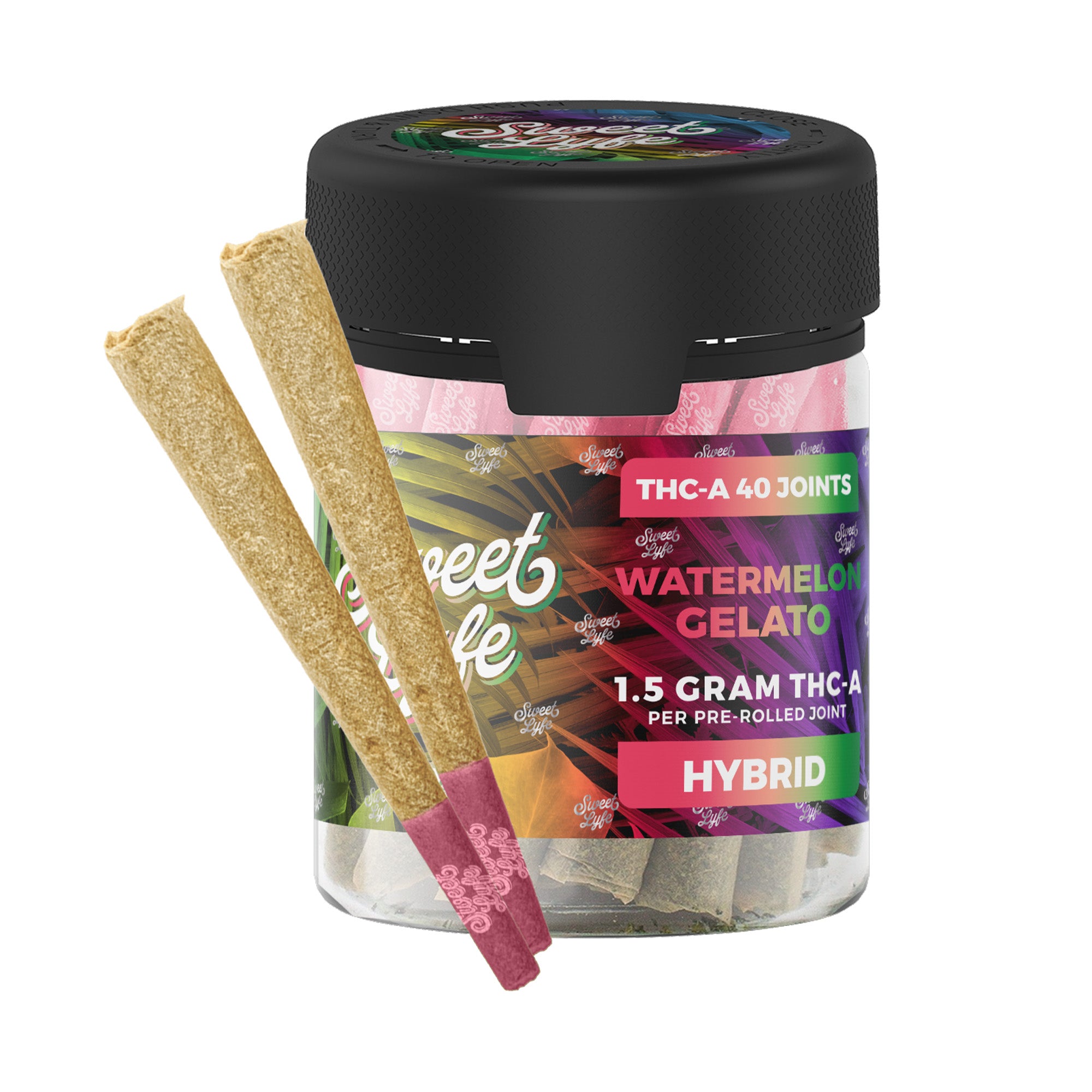 40 Pack of Joints THC-A - 1.5 gram TCH-A Per Joint - Watermelon Gelato - Hybrid