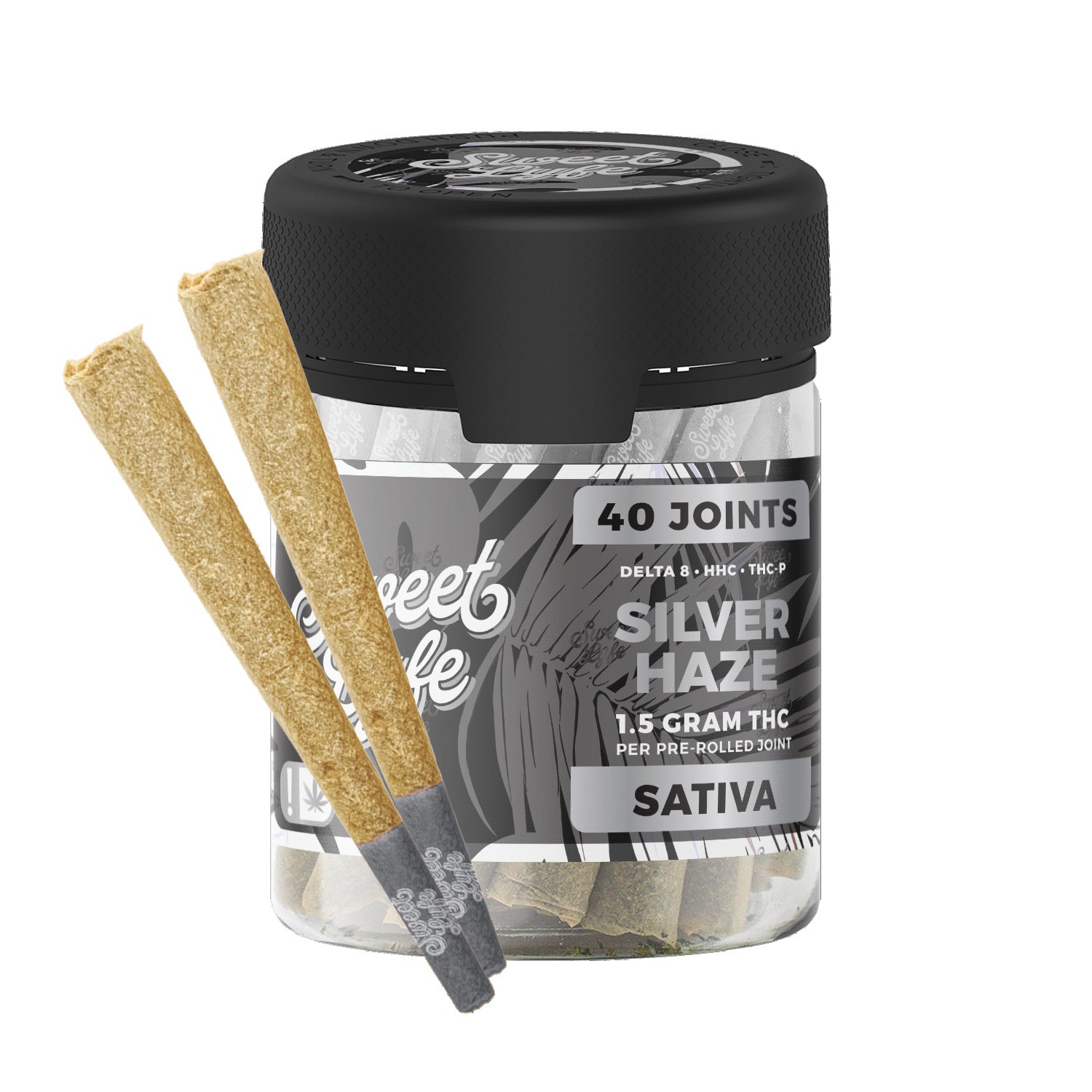 40 Pack of Joints D8+THCP  - 1.5g per Joint - Silver Haze - Sativa