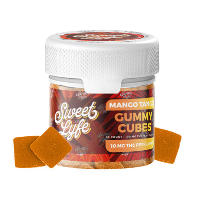 Vegan Gummies 100MG D9 THC- 2oz Jar - Mango