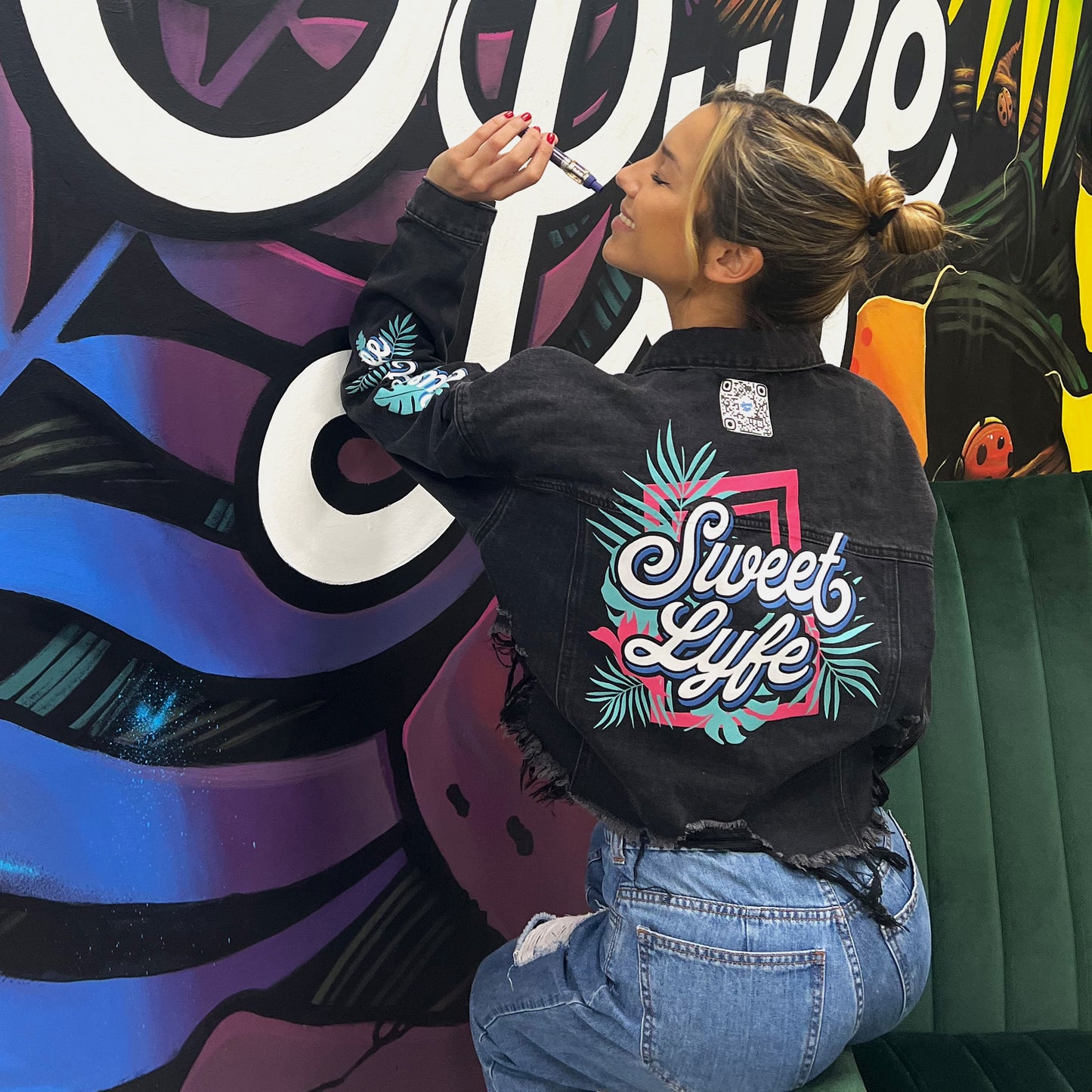 Sweet Lyfe Black Jeans Jacket - Womens